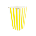 8 boites à popcorn "rayures jaunes"