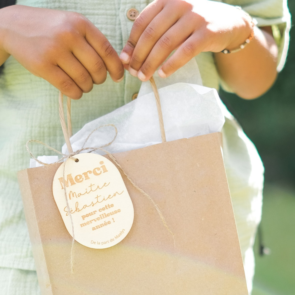 Etiquette personnalisable "Merci "