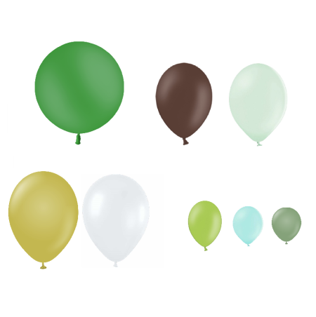 15 ballons "nature"