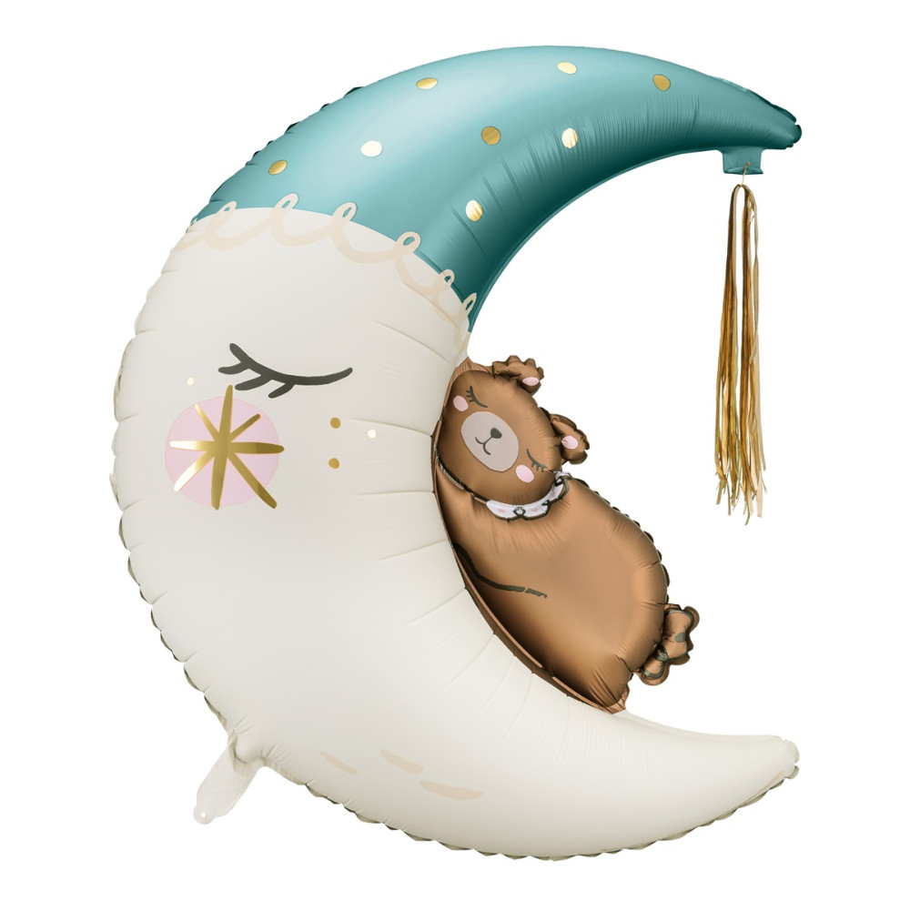 Ballon mylar Ours assis sur la lune