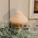 Champignon en bois "chapeau bouclette" - 13.5 cm