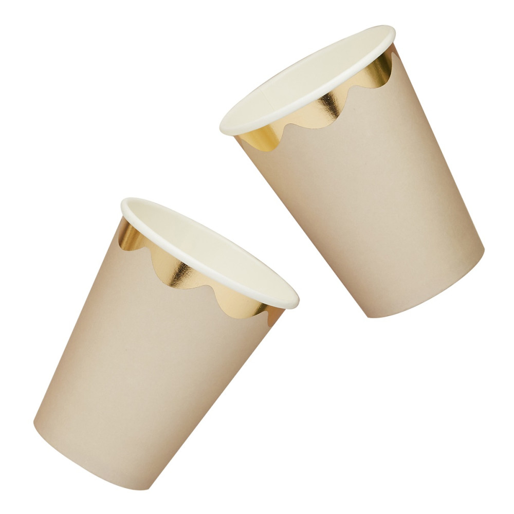 8 gobelets "sable et doré"