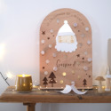 Calendrier de l'avent personnalisable en bois "petits messages" - 46 cm