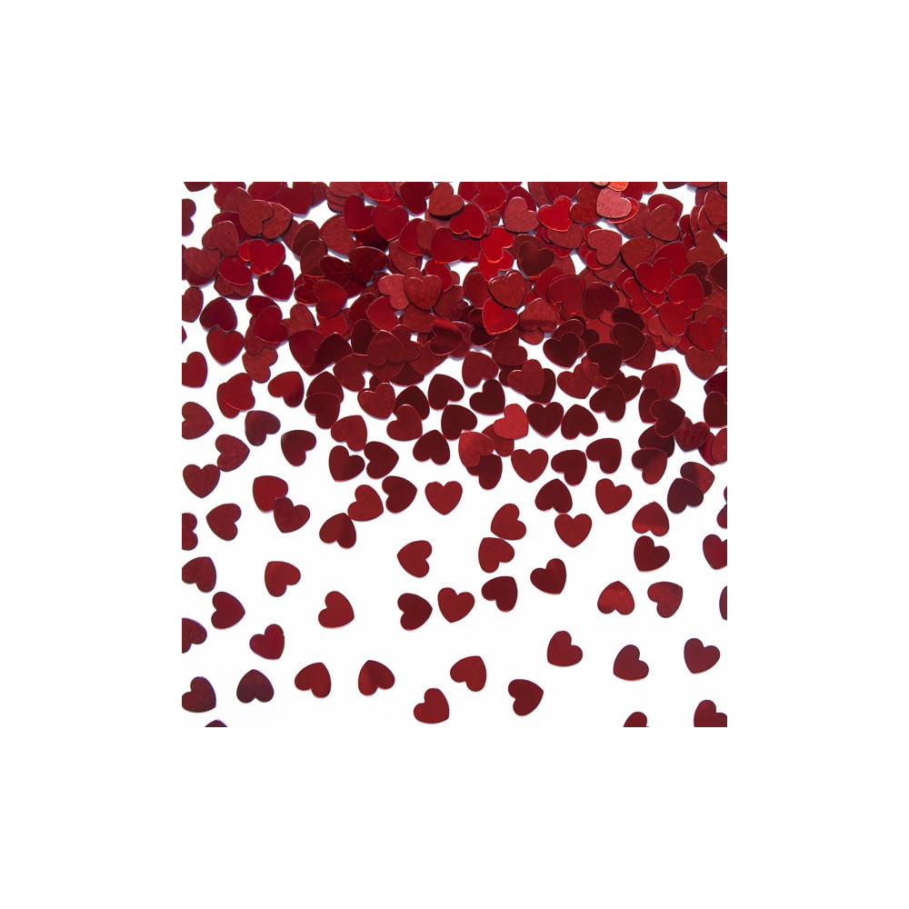 Confettis coeurs - rouges