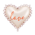 Ballon mylar cœur dentelle "Love"