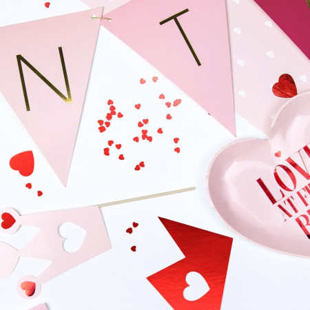 Confettis coeurs - rouges