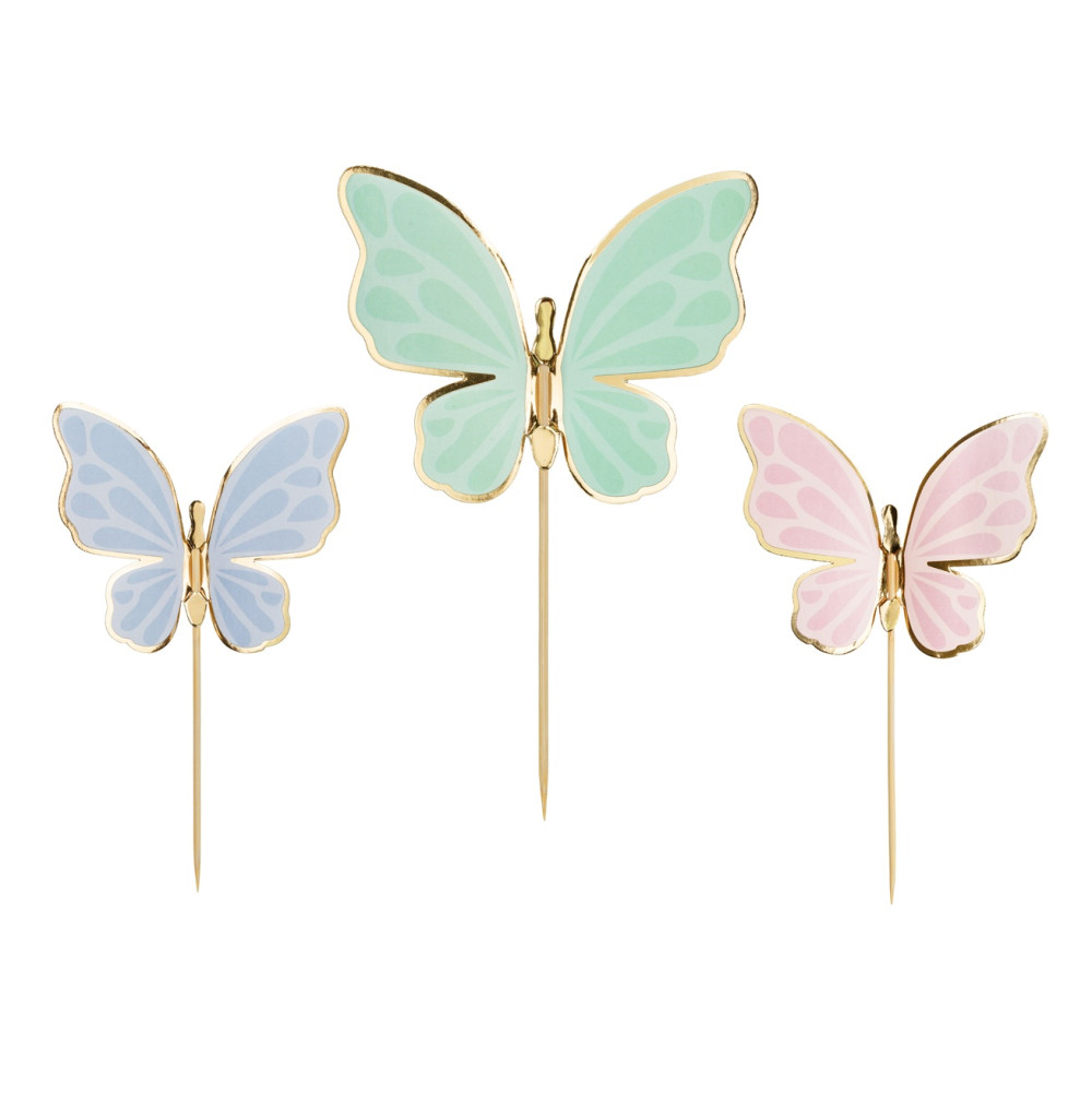9 Cake topper papillons