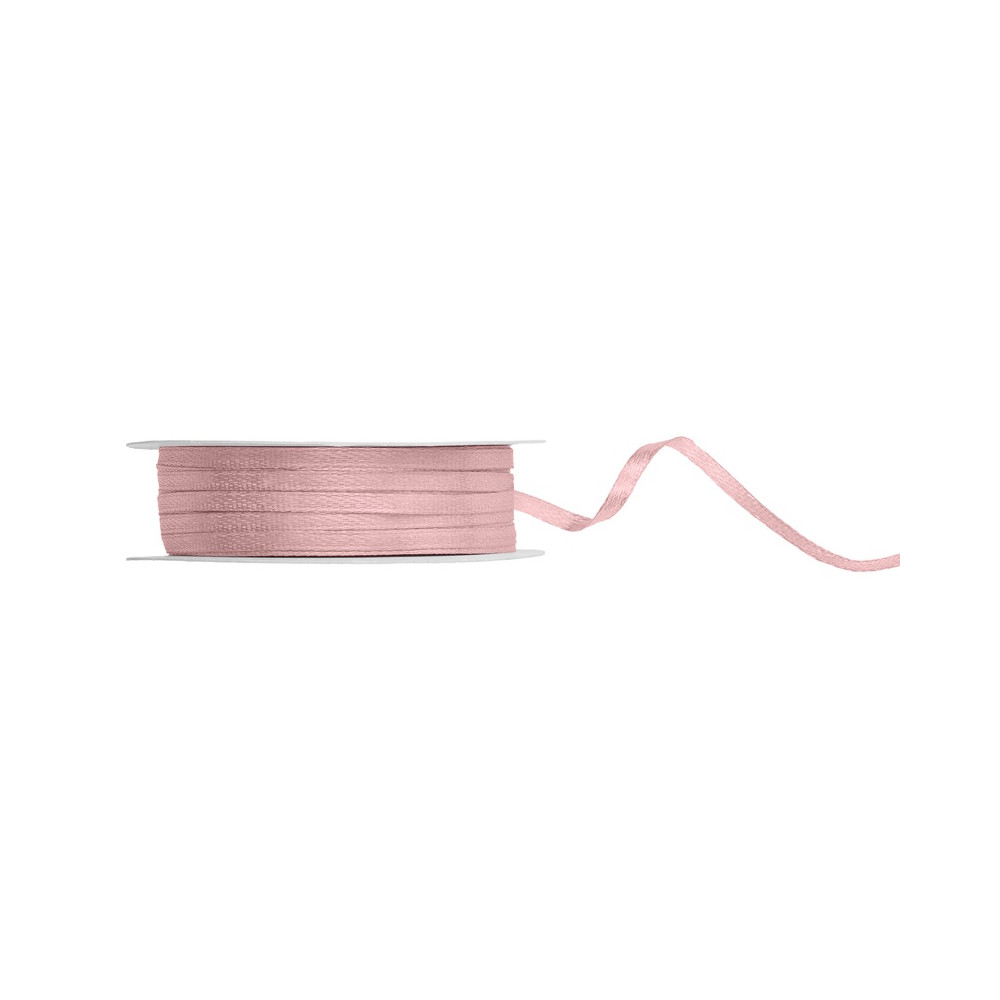 Ruban de Rubans tissu - rose claire - 3mm/50m