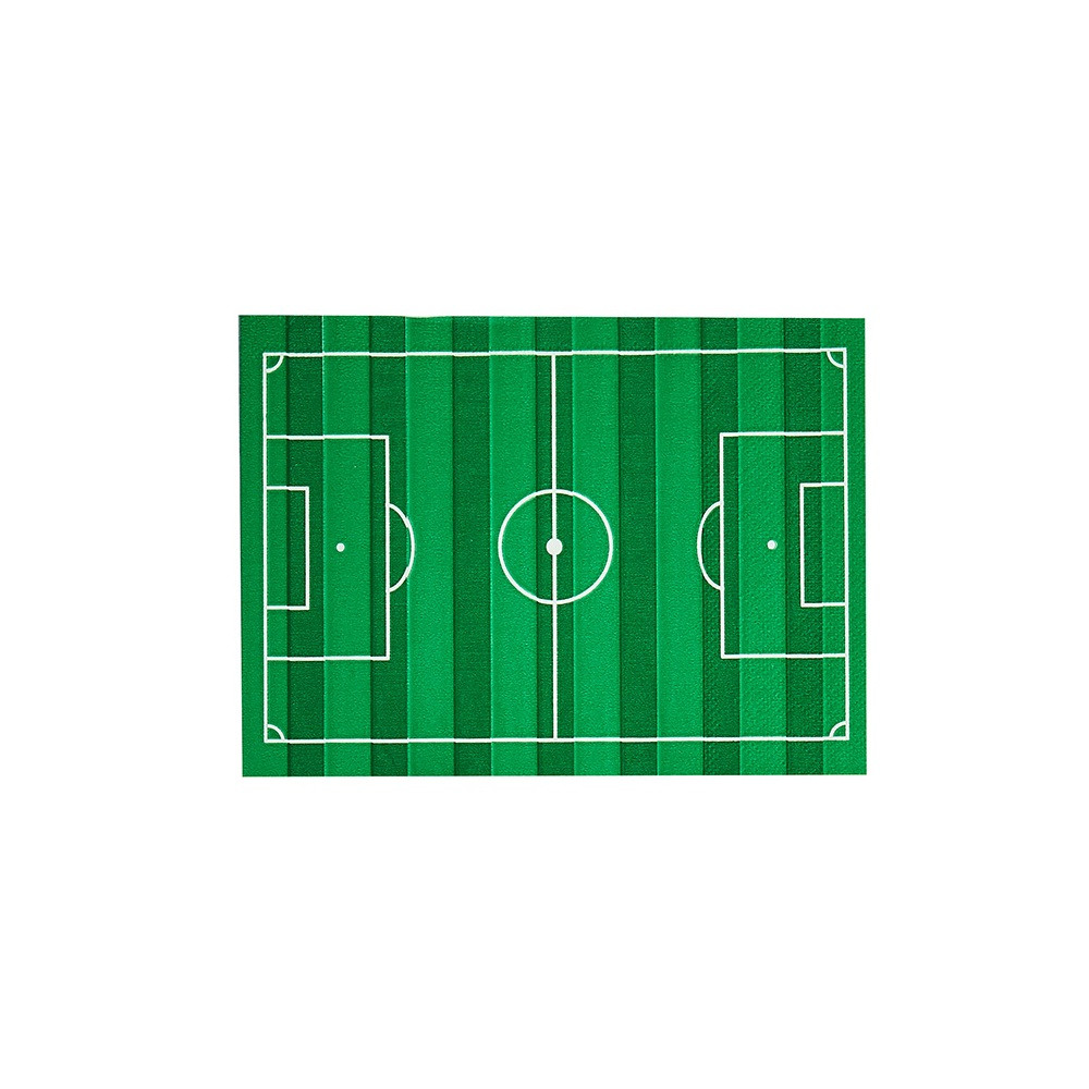 16 serviettes "terrain de football"