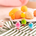 6 mini poussins pastel - 3.25 cm