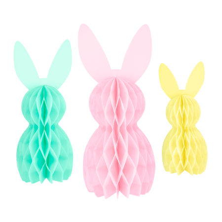 3 lapins alvéolés "Pâques"