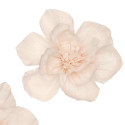 3 fleurs papier crépon "pêche nude" - Taille S