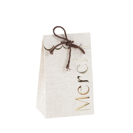 10 sachets lin "Merci" -...