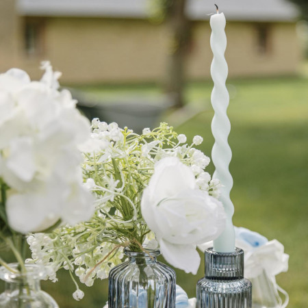 2 bougies cierges torsadées...