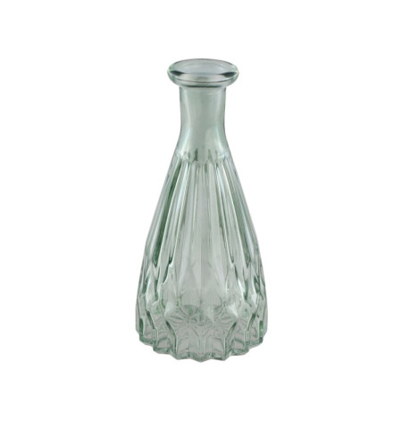 Vase facette en verre "vert...