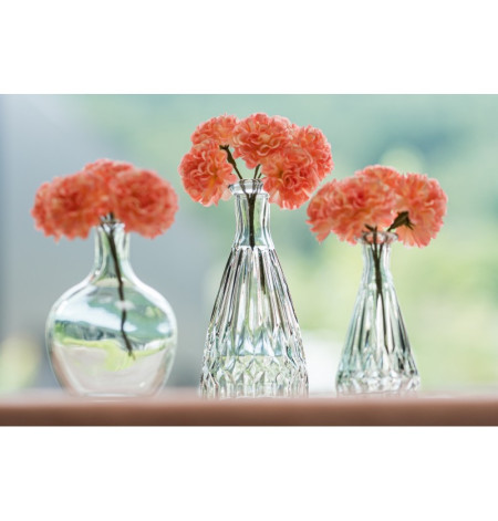 Vase facette en verre "vert...