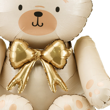 Ballon mylar Ours - crème