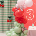 5 Ballons mylar nœuds pour guirlande - rose poudré