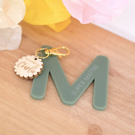 Porte-clé lettre + médaille...