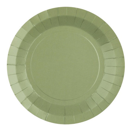 10 assiettes sauge - 22.5 cm