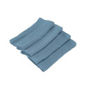 4 serviettes en gaze de coton "bleu acier"