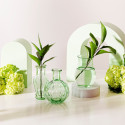 3 vases en verre recyclé  "vert pastel" - 10 cm
