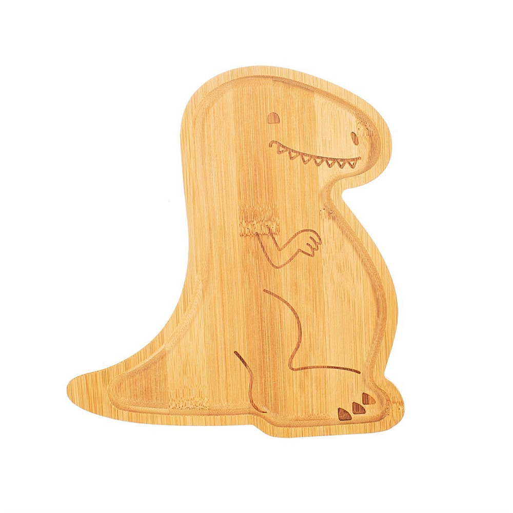 Assiette en bambou "dinosaure" - 21 cm