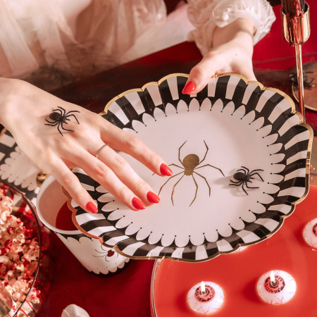 6 assiettes "Spider...