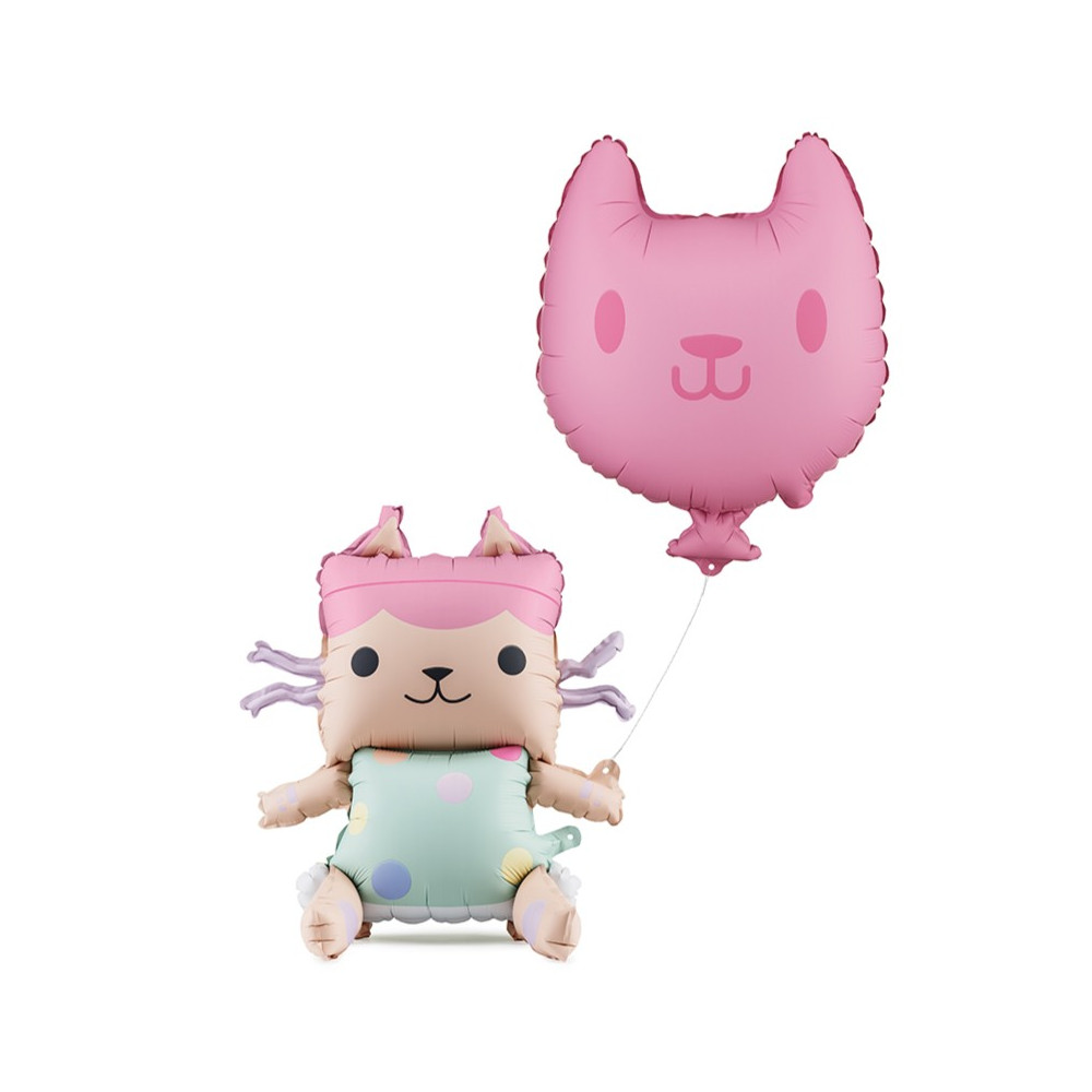 2 Ballons mylar Bébé Boîte et chat "Gabby et la maison magique"