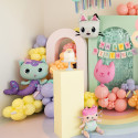 2 Ballons mylar Bébé Boîte et chat "Gabby et la maison magique"