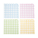 16 serviettes "vichy pastel"