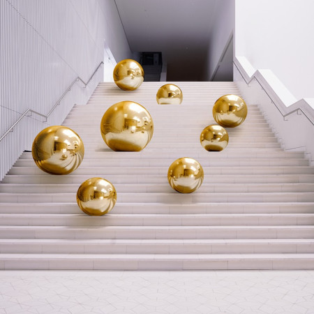 Balle miroir gonflable - or...