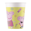8 gobelets en carton "Peppa Pig" - 200 mL