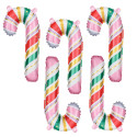 5 Ballon mylar Sucre d'orge