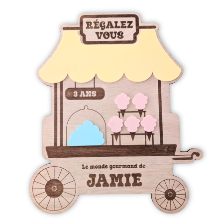 Grand panneau bois et...