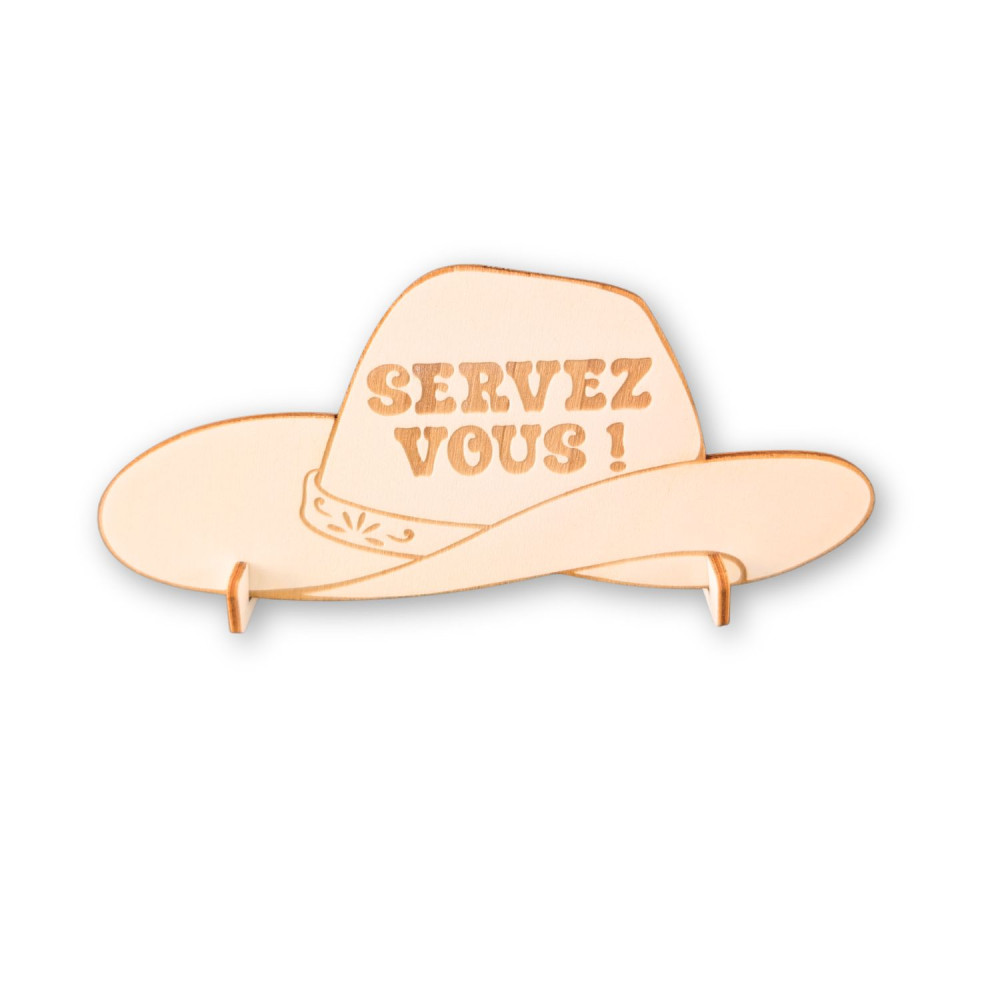 Panneau sur pieds "Chapeau de Cowboy"