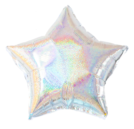 Ballon étoile argent irisé...