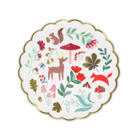 8 assiettes "forêt...