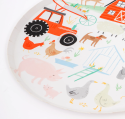 8 grandes assiettes "animaux de la ferme" - 26.7 cm