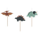 3 Bougies Dinosaures