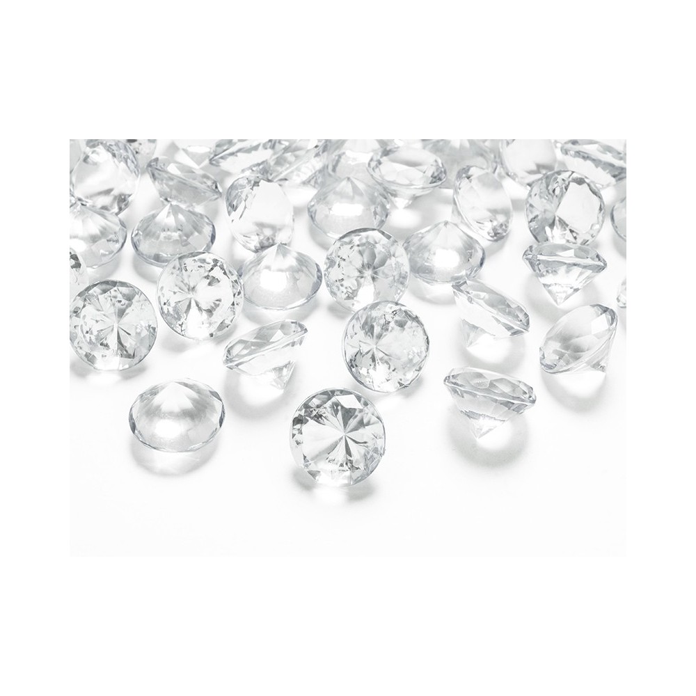 10 Confettis diamantés - transparent