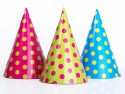 6 Chapeaux de fêtes à petits pois - mix