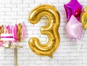 Ballon mylar Chiffre ''3''- 86cm - or