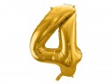 Ballon mylar Chiffre ''4''- 86cm - or