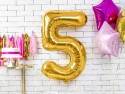 Ballon mylar Chiffre ''5''- 86cm - or