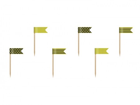 6 Mini drapeaux plume...