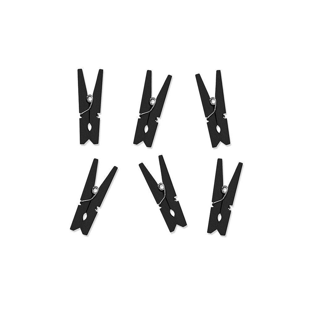 10 Boucles en bois - noir