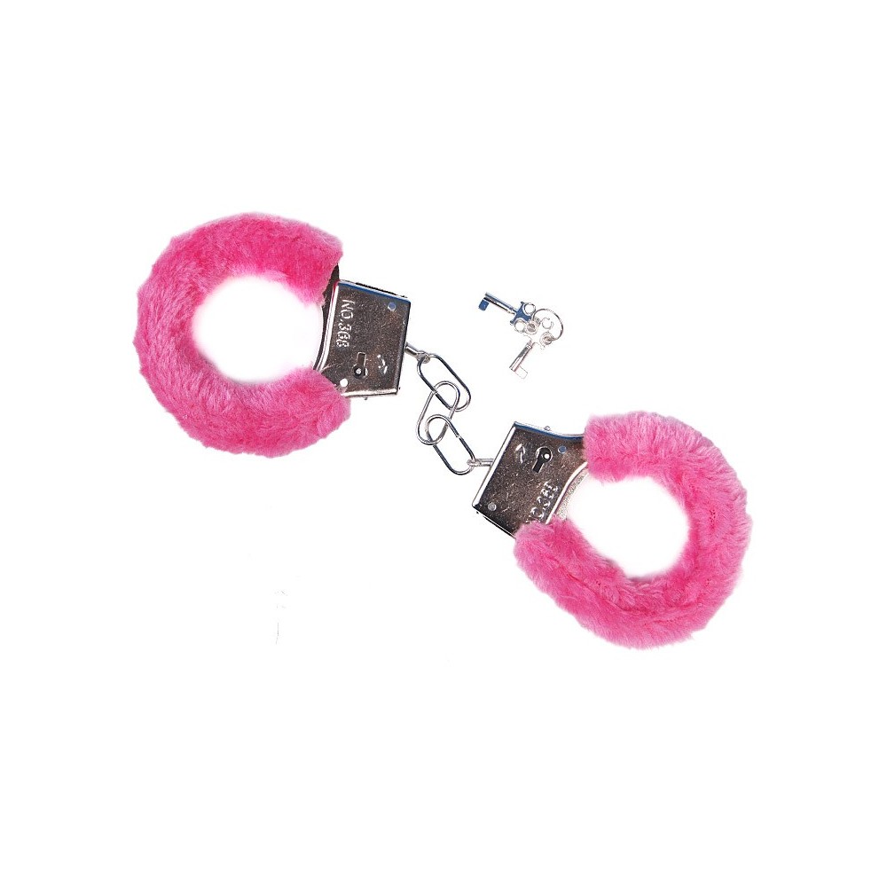 Menottes avec fourrure - rose