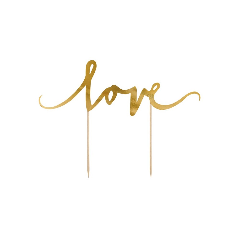Cake topper de gâteau Lovee - or