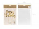 Cake topper papier doré "happy birthday"